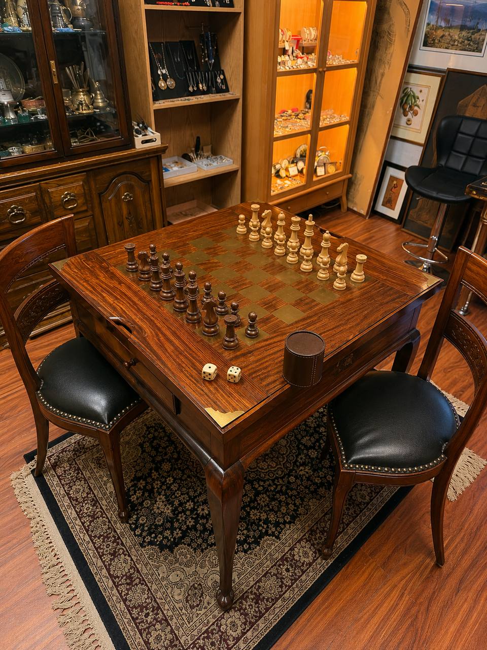 exquisite handcrafted game table - Image 2