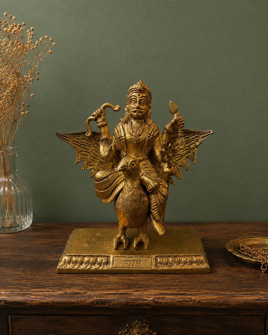 Vintage Brass Garuda Statue – Decorative Collectible Vintage Brass Garuda